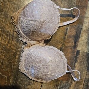 Lace Underwire Bra - Pink